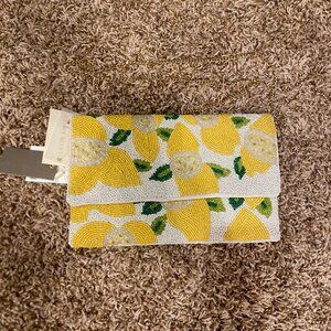 VIRAL Lemon Antik Kraft Beaded Bag